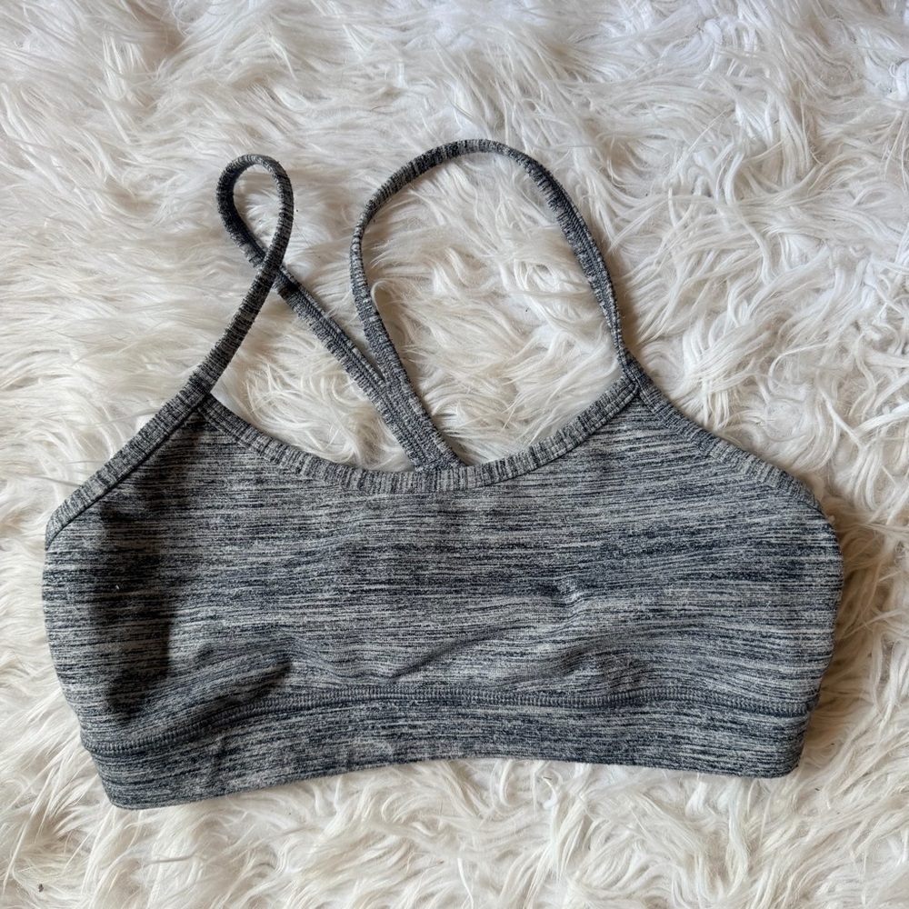 Lululemon marl gray y back sports bra size 6